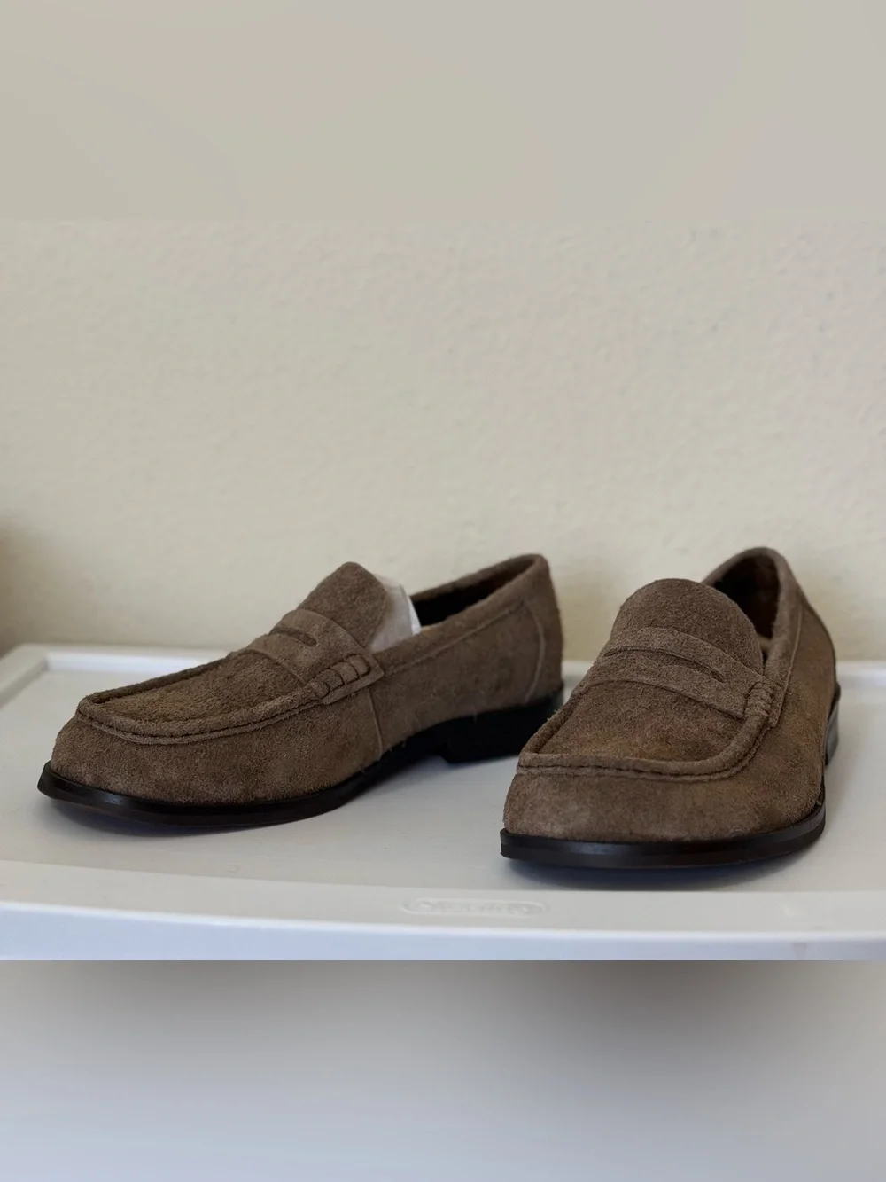 NWB Aldo Brown Suede Loafers Size Mens 8 Slip-On Shoes